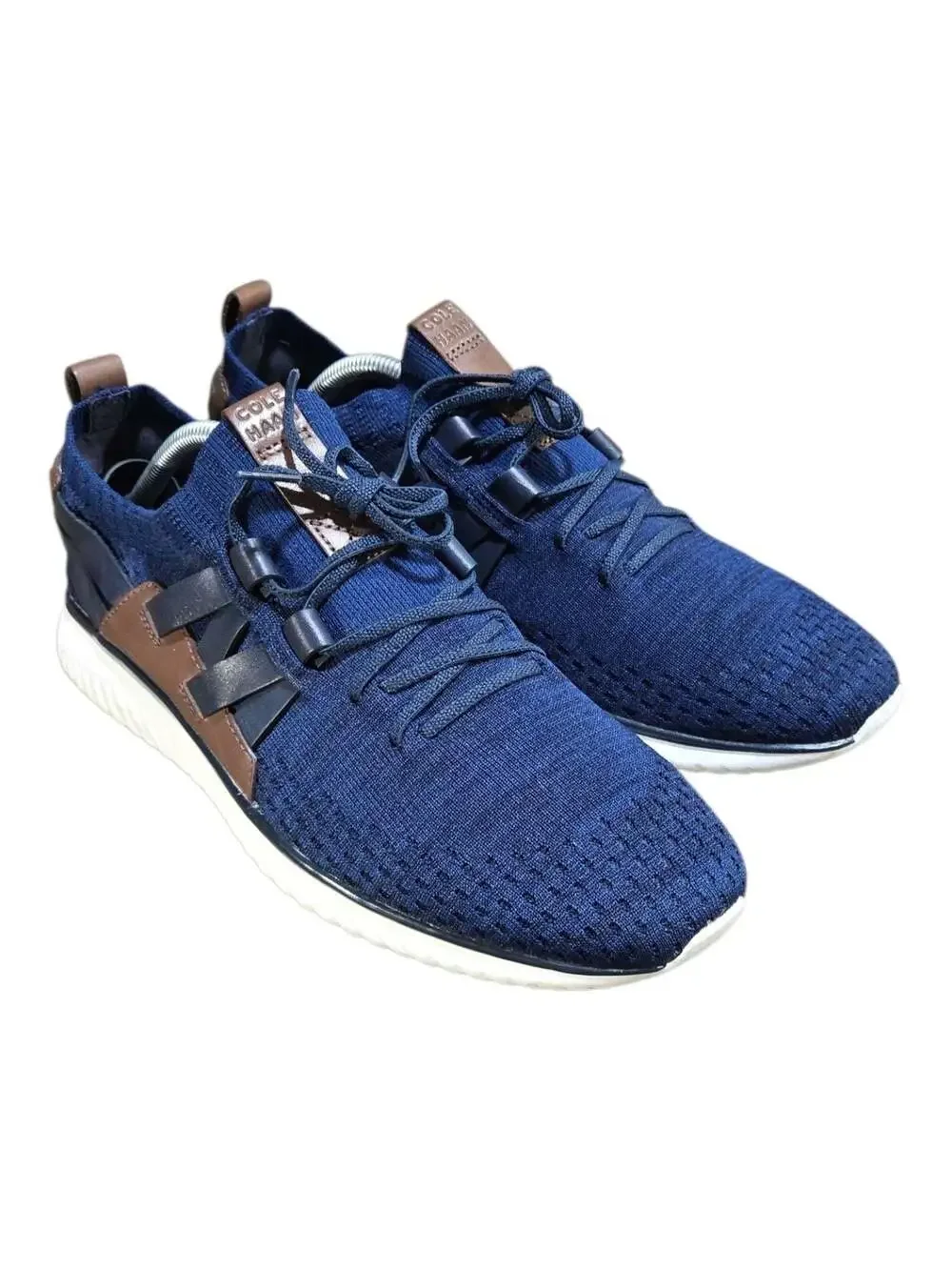 Cole Haan GrandMotion Stitchlite Woven Sneakers in Navy/British Tan Mens Sz 10.5